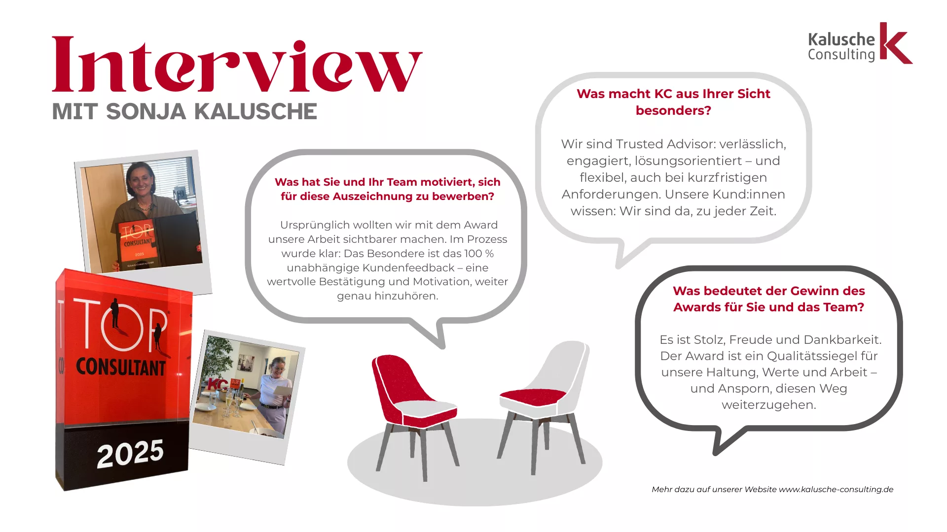 Interview mit Sonja Kalusche über die Top Consultant Auszeichnung